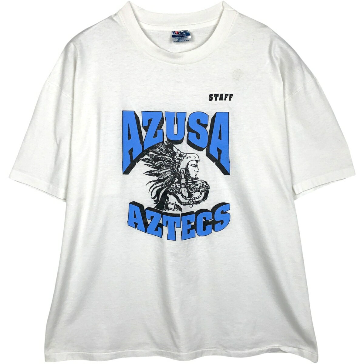 古着 90'S ヘインズ Hanes Fifty-Fifty 青タグ プリントTシャツ USA製 メンズXXL相当 ヴィンテージ /eaa650379  