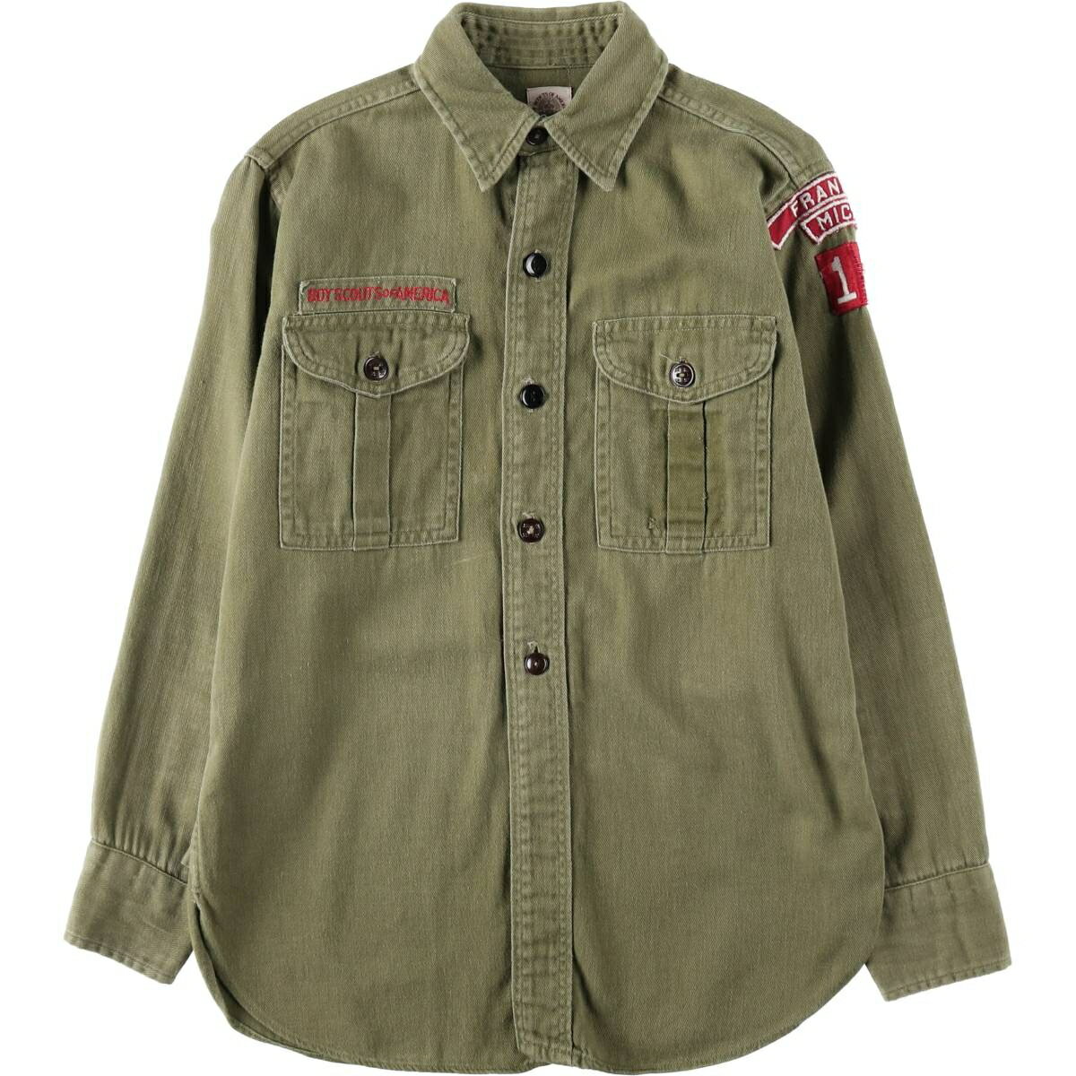 古着 60'S BOY SCOUTS OF AMERICA 長袖 ボーイスカウトシャツ レディースS相当 ヴィンテージ /eaa650441   