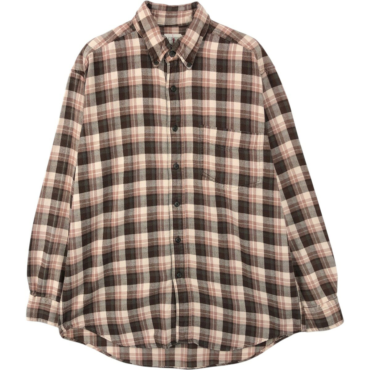 商品詳細 ブランド・J.Crew・ジェイクルー・ 特徴・厚手・長袖・ボタンダウン・ヴィンテージ・ モデル/形状・長袖 ボタンダウン ライトネルチェックシャツ・ 素材・コットン:100%・ 色・ベージュ系・ブラウン系 茶色・マルチカラー・ 柄・チェック柄・ 生産国・フィリピン製・ 年代・90年代・ サイズ・メンズM・表記サイズ:M・着丈:79.5cm・身幅:58.5cm・肩幅:49cm・袖丈:58.5cm・ コンディション・B・ カテゴリ・メンズ・トップス・長袖シャツ・ 商品番号・eaa650523・ 取扱店・・ スタッフコメントJ.Crew 長袖 ボタンダウン ライトネルチェックシャツ / メンズM / 商品番号 eaa650523 USEDですので使用感などございますが、まだまだご愛用していただけます。 古着という事をご理解の上ご注文よろしくお願いします。※状態は当社独自の基準です。 着用感表記サイズ着丈身幅肩幅袖丈 メンズMM(※着用感、表記サイズは目安です。)79.5cm58.5cm49cm58.5cm ※測定値の若干の誤差はご了承下さい。サイズガイドはこちら ブランドJ.Crewジェイクルー 特徴厚手 / 長袖 / ボタンダウン / ヴィンテージモデル/形状長袖 ボタンダウン ライトネルチェックシャツ素材コットン:100%色ベージュ系 / ブラウン系 茶色 / マルチカラー柄チェック柄生産国フィリピン製年代90年代カテゴリライトネルシャツ商品番号eaa650523取扱店　　 ジェイクルーの他の商品を見るライトネルシャツの他の商品を見る