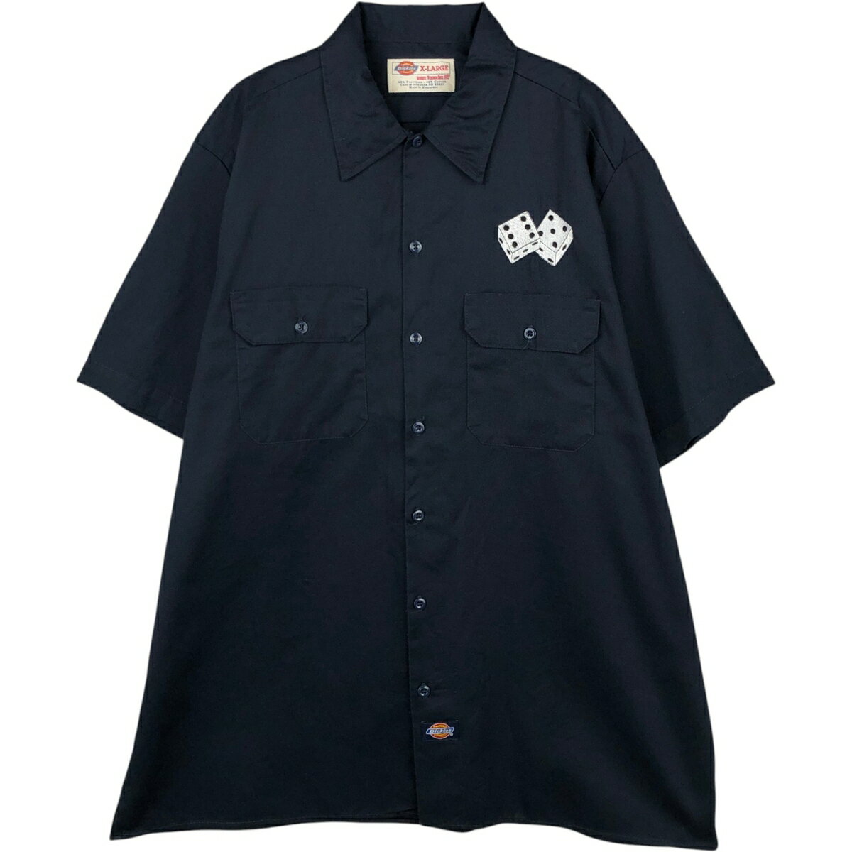 乐天商城 - 古着 ディッキーズ Dickies 半袖 ワークシャツ ボックスシャツ メンズXL相当 /eaa650565 【中古】 【260618】
