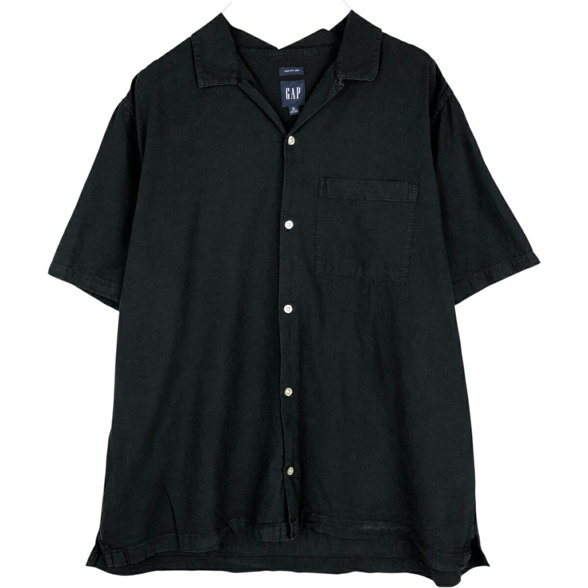 乐天商城 - 古着 ギャップ GAP 半袖 オープンカラー コットン×リネンシャツ ボックスシャツ メンズXL相当 /eaa650620 【中古】 【260612】
