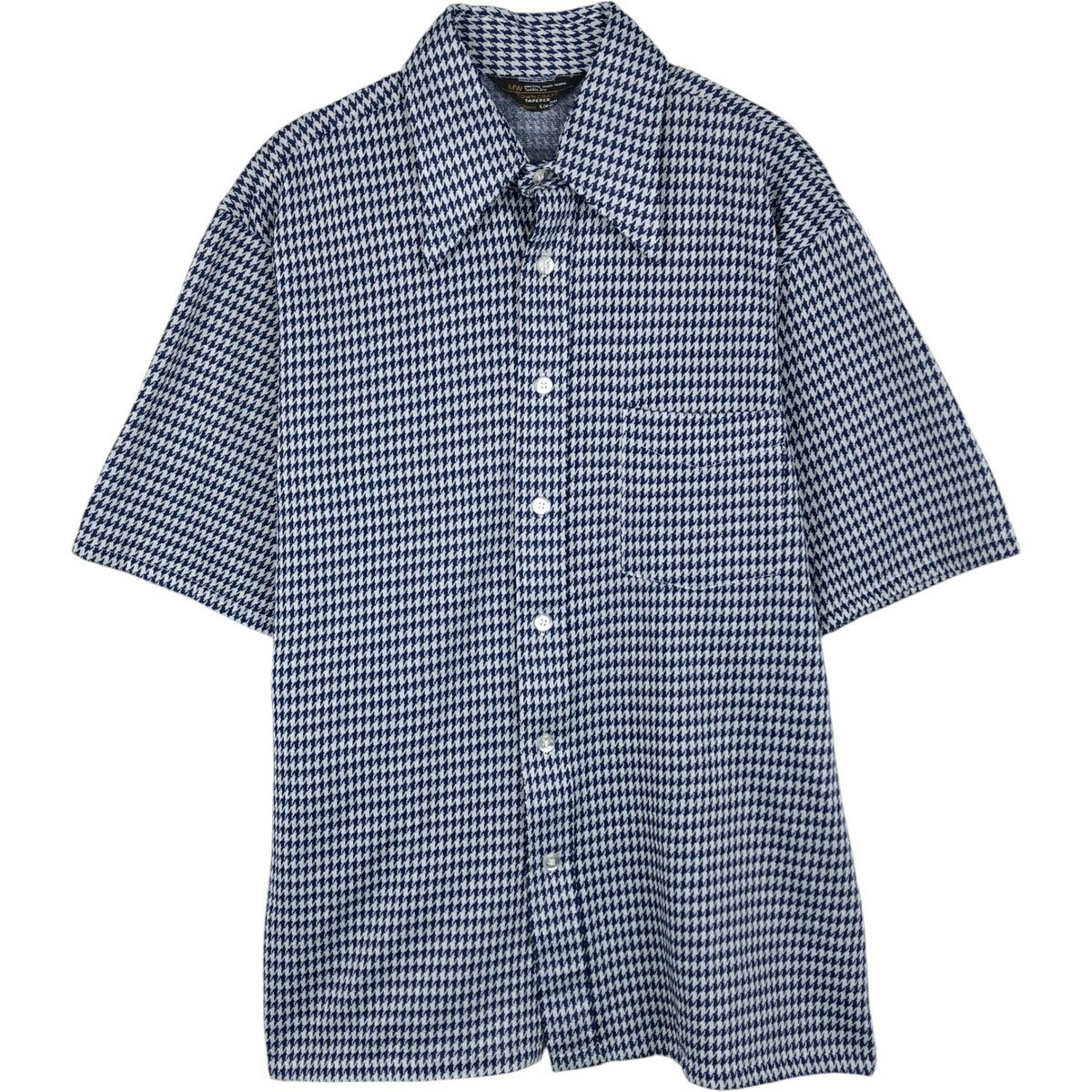 Rakuten - 古着 70'S タウンクラフト TOWN CRAFT TAPERED 千鳥格子柄 半袖シャツ ボックスシャツ メンズL相当 ヴィンテージ /eaa650681 【中古】 【260615】