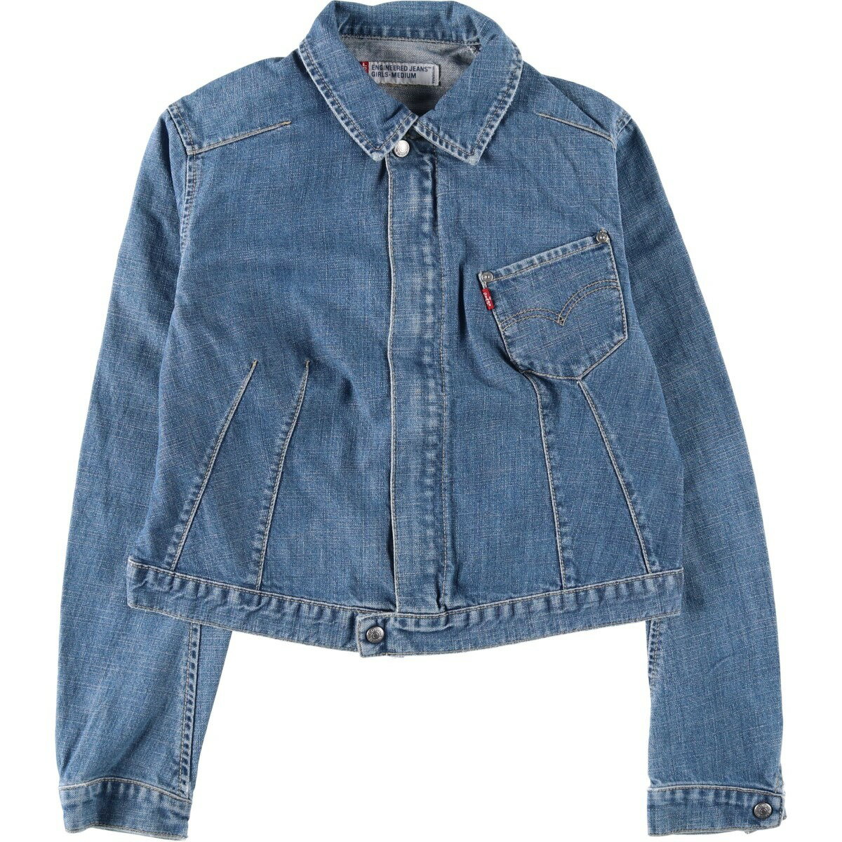 古着 リーバイス Levi's ENGINEERED エンジニアード ユーロモデル デニムジャケット Gジャン レディースS相当 /eaa650826   