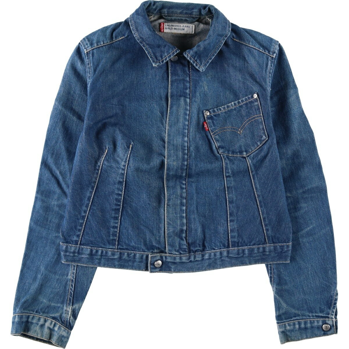 古着 リーバイス Levi's ENGINEERED エンジニアード ユーロモデル デニムジャケット Gジャン レディースM相当 /eaa650827   