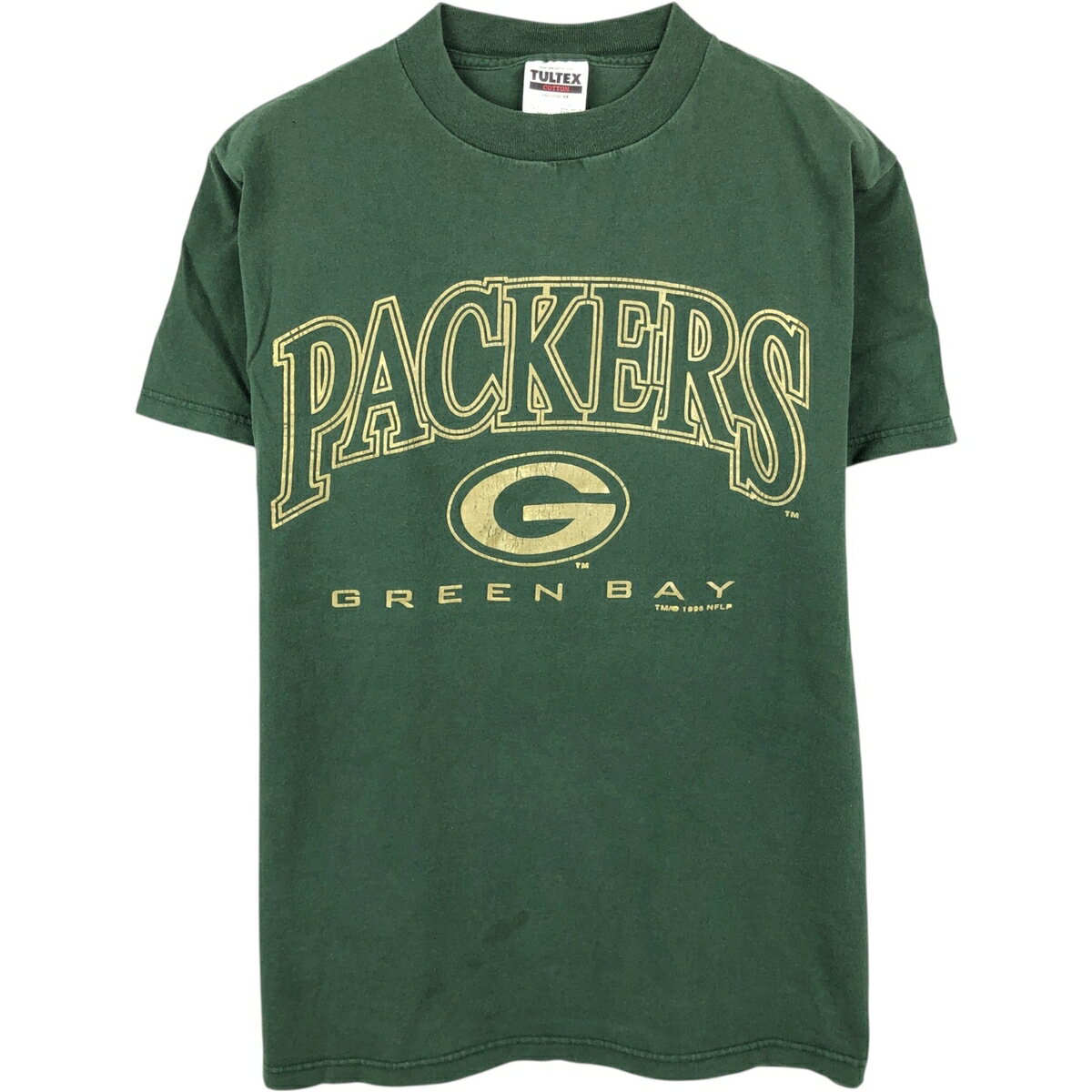 古着 90'S TULTEX NFL GREEN BAY PACKERS グリーンベイパッカーズ ロゴプリントTシャツ メンズM相当 ヴィンテージ /eaa650867  