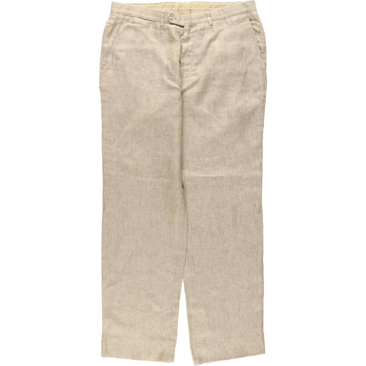 古着 Massimo Dutti ユーロ リネンパンツ スラックス メンズw36相当 /eaa651062   