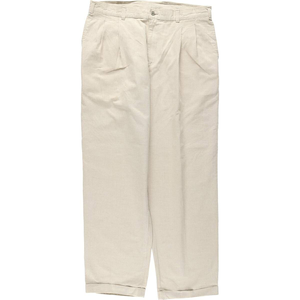 古着 ドッカーズ DOCKERS Levi's ギンガムチェック ツータック コットン スラックスパンツ USA製 メンズw36相当 ヴィンテージ /eaa651065   