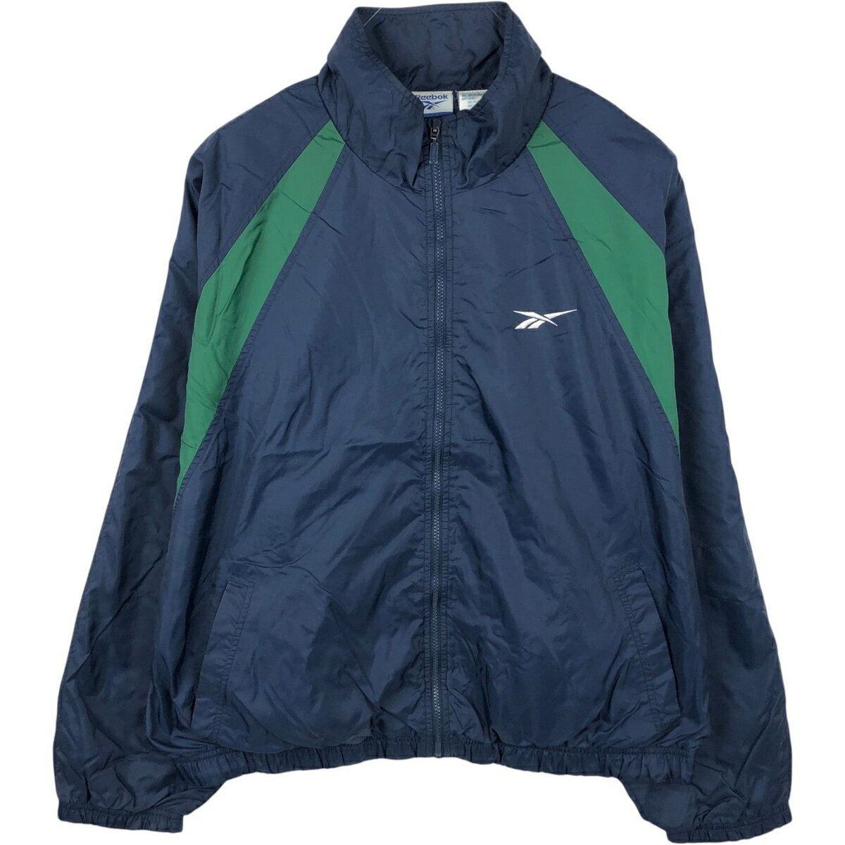 樂天商城 - 古着 90'S リーボック Reebok ナイロンジャケット メンズXL相当 /eaa651625 【中古】 【260621】 ネイビー系 春秋冬