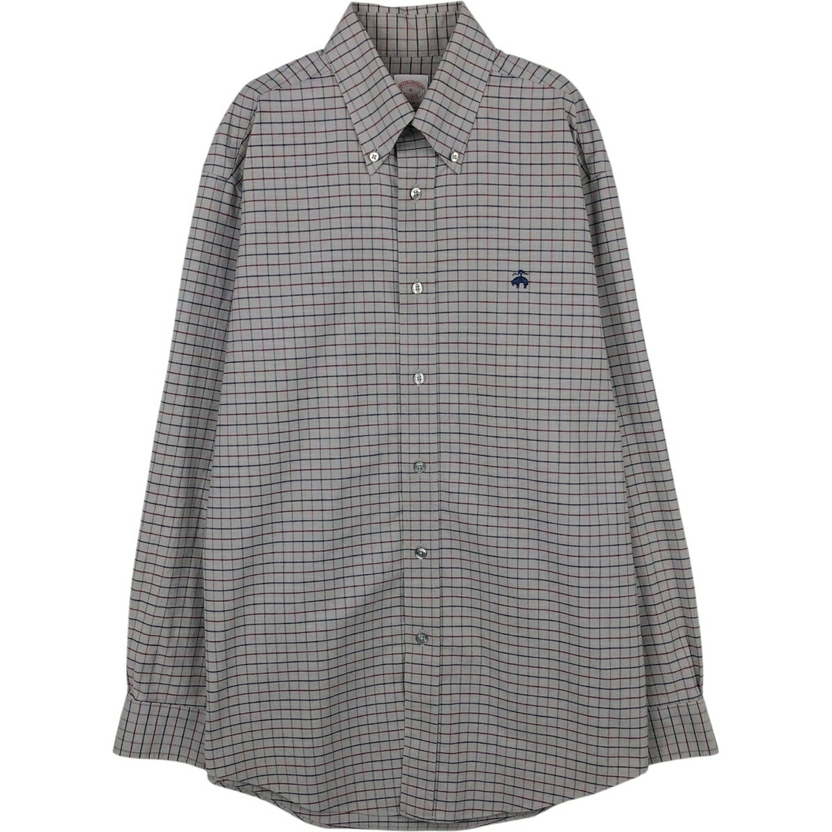 古着 ブルックスブラザーズ Brooks Brothers Est.1818 MADISON FIT ワンポイント 長袖 ボタンダウンチェックシャツ メンズM相当 /eaa652110 【中古】 【260619】