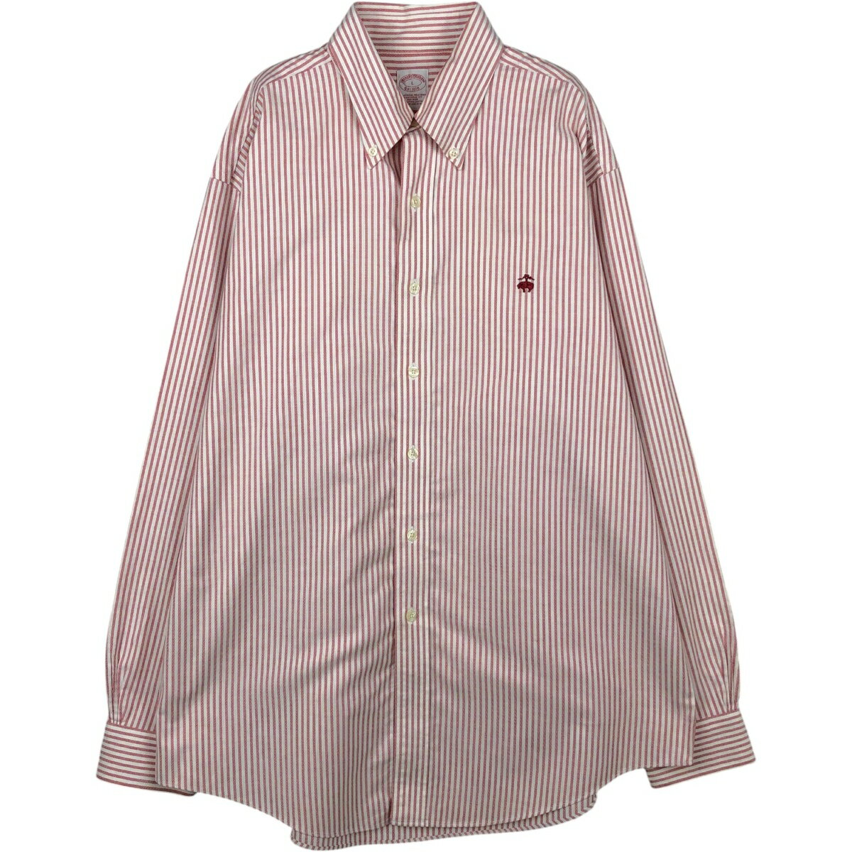 古着 ブルックスブラザーズ Brooks Brothers Est.1818 長袖 ボタンダウン ストライプシャツ メンズL相当 /eaa652117 【中古】 【260619】