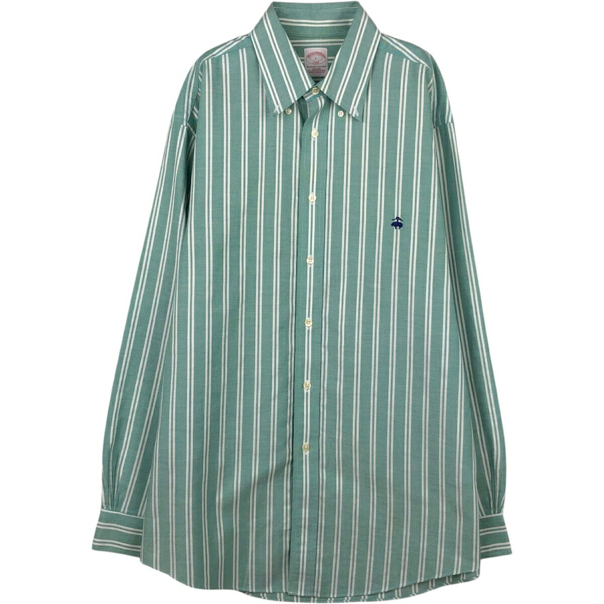 古着 ブルックスブラザーズ Brooks Brothers 346 マルチストライプ 長袖 ボタンダウン ストライプシャツ メンズL相当 /eaa652122 【中古】 【260619】