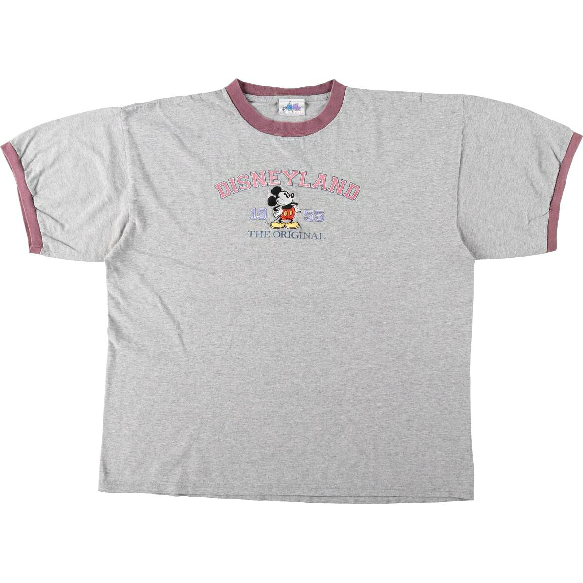 古着 Disneyland RESORT MICKEY MOUSE ミッキーマウス リンガーT キャラクタープリントTシャツ メンズXL相当 /eaa652269  