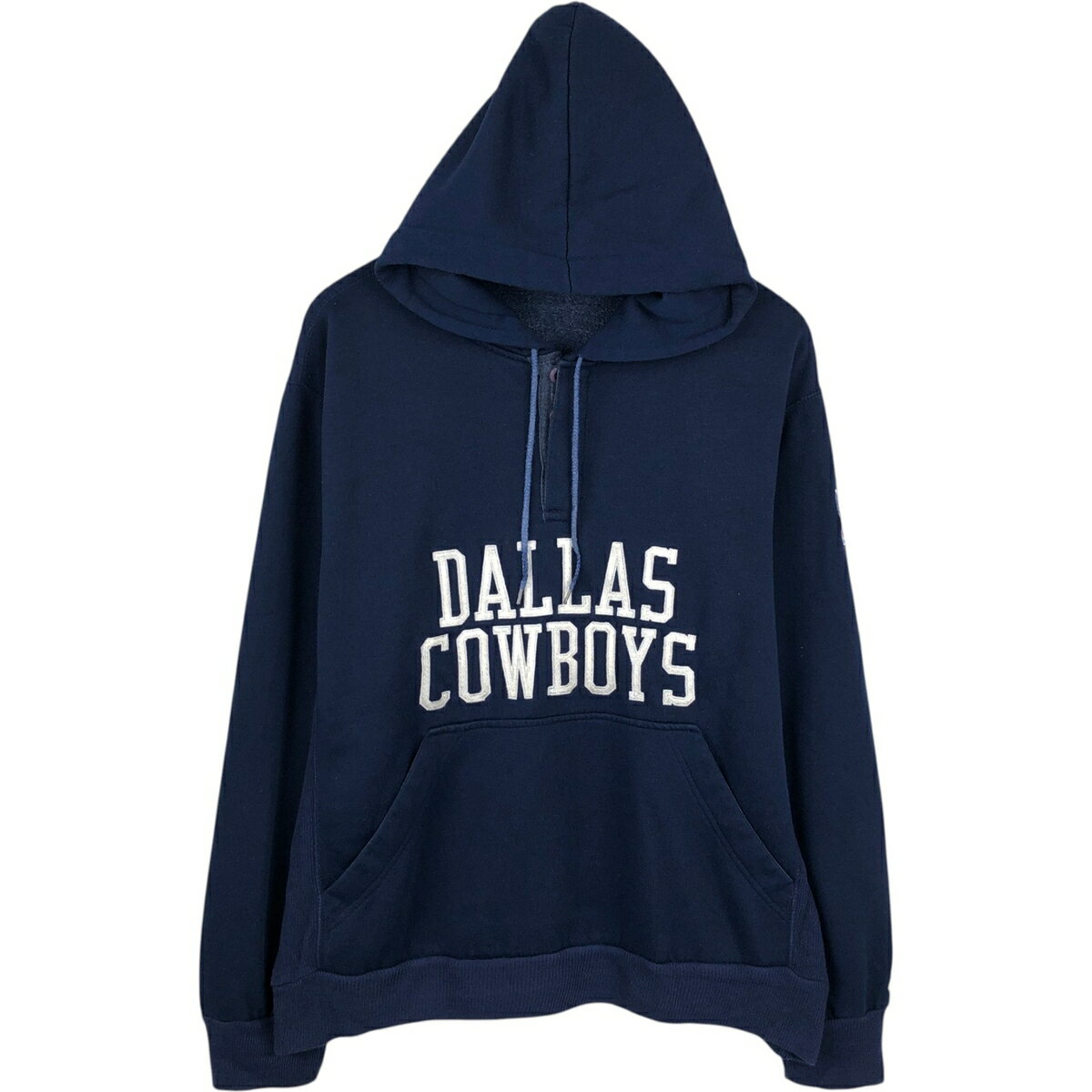 古着 スターター Starter NFL DALLAS COWBOYS ダラスカウボーイズ スウェットハーフボタンパーカー メンズL相当 /eaa652368  