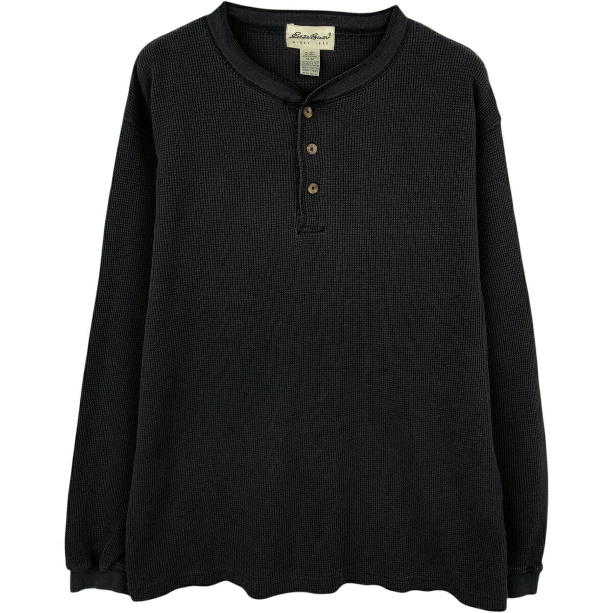 樂天商城 - 古着 エディーバウアー Eddie Bauer ヘンリーネック サーマルロンT ワッフル メンズM相当 /eaa652972 【中古】 【260622】