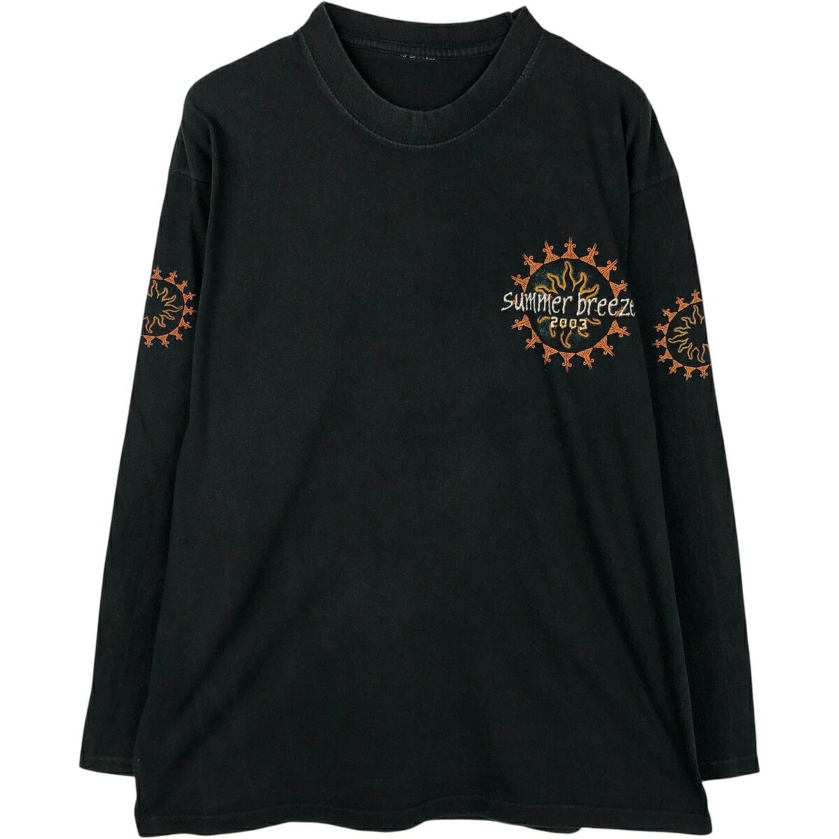 古着 00'S Summer Breeze Open Air ロンT バンドTシャツ バンT メンズL相当 /eaa653266   ブラック系 春夏秋