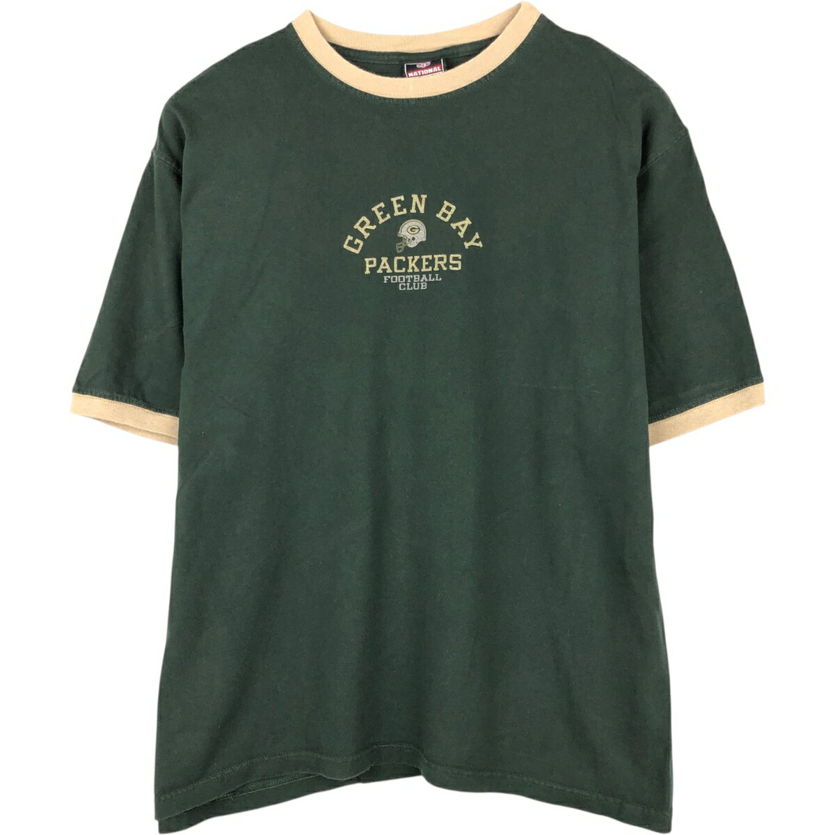 古着 NFL GREEN BAY PACKERS グリーンベイパッカーズ リンガーTシャツ USA製 メンズM相当 ヴィンテージ /eaa653383  