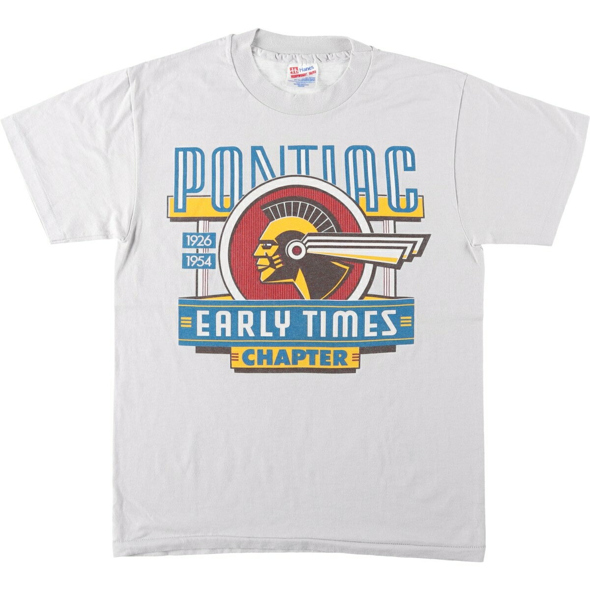 古着 90'S ヘインズ Hanes HEAVYWEIGHT 50/50 PONTIAC ポンティアック アドバタイジングTシャツ USA製 メンズM相当 ヴィンテージ /eaa654147  