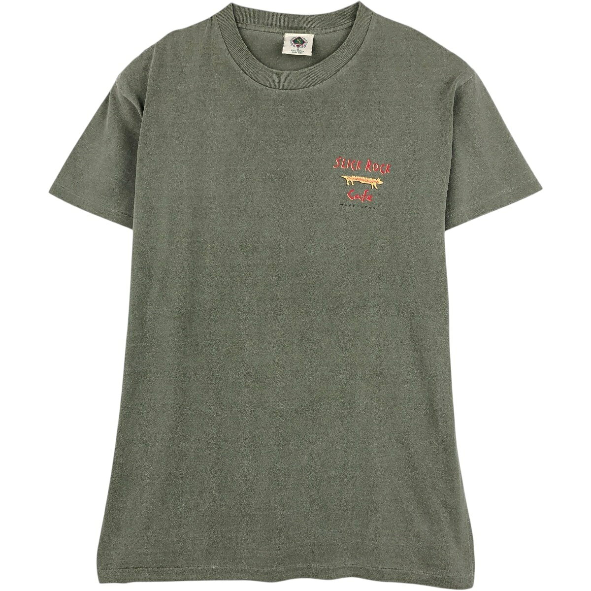 古着 SPEICOR SLICK ROCK CAFE スリックロックカフェ アドバタイジングTシャツ USA製 メンズM相当 /eaa654248  