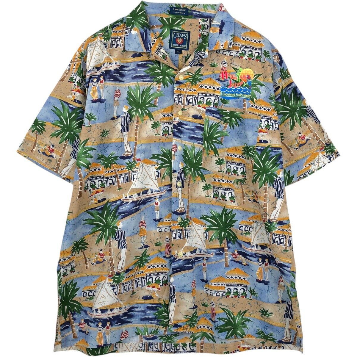古着 ラルフローレン Ralph Lauren CHAPS チャップス 総柄 オープンカラー ハワイアンアロハシャツ ボックスシャツ メンズXL相当 /eaa654768 【中古】 【260627】
