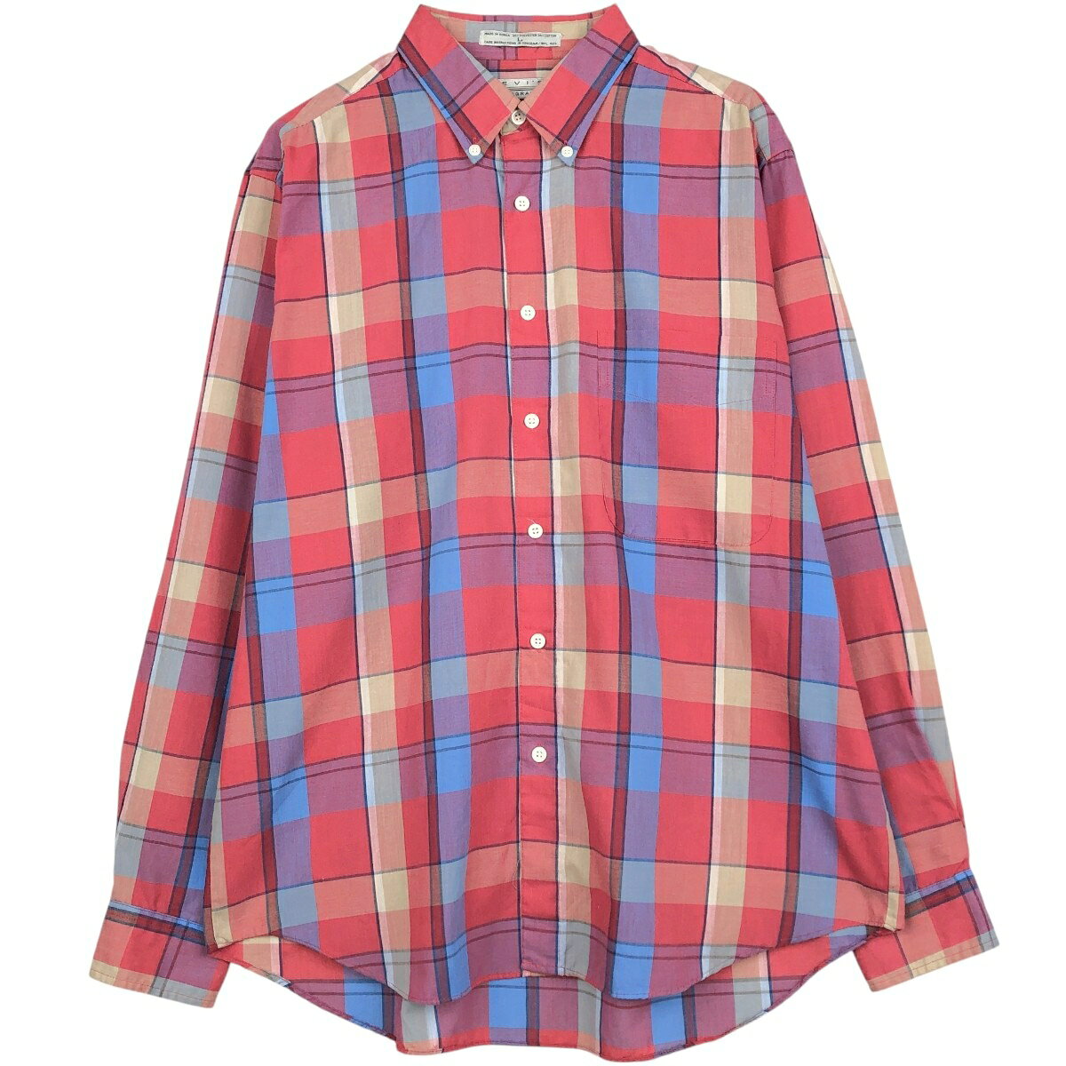 古着 リーバイス Levi's COLORGRAPHS 長袖 ボタンダウンチェックシャツ メンズL相当 ヴィンテージ /eaa654997  