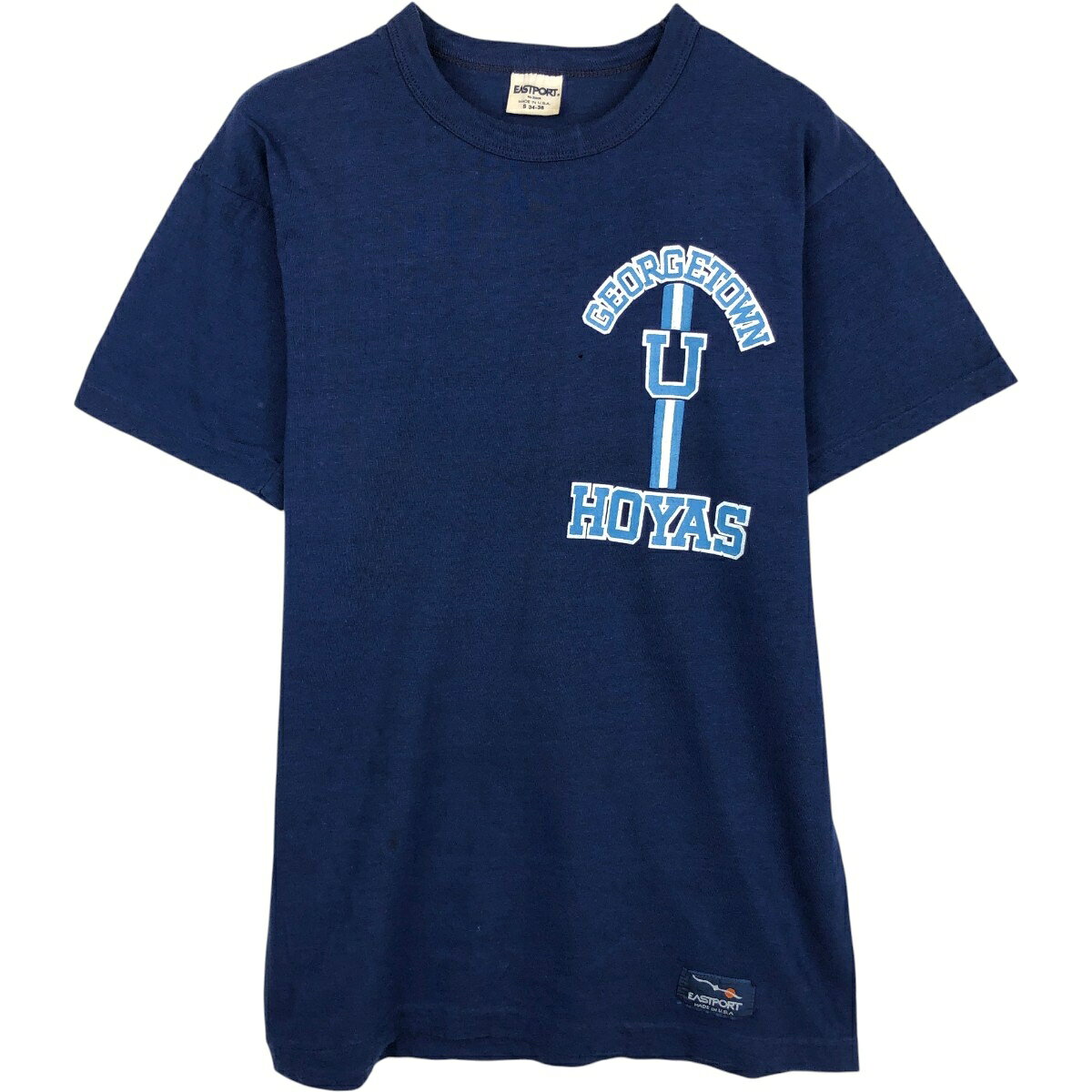 古着 80'S EASTPORT カレッジTシャツ USA製 メンズS相当 ヴィンテージ /eaa655179   