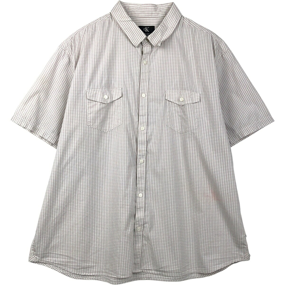 古着 カルバンクライン Calvin klein ギンガムチェック 半袖 コットン チェックシャツ メンズXXL相当 /eaa655391 【中古】 【260706】
