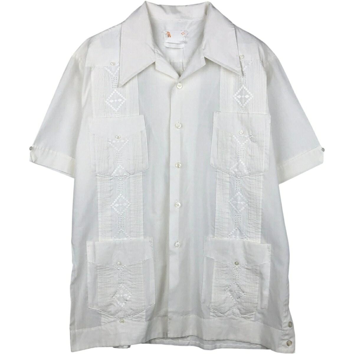 古着 YUCATECA 半袖 オープンカラー メキシカンシャツ キューバシャツ ボックスシャツ メンズL相当 ヴィンテージ /eaa655727  