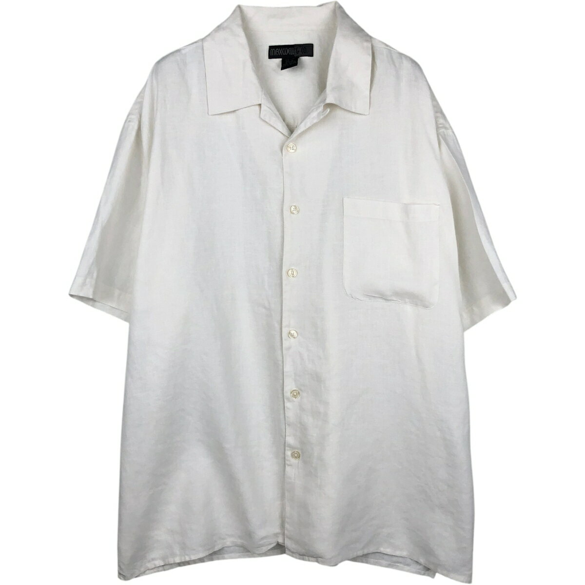 古着 MAXWELL&CO. 半袖 オープンカラー リネンシャツ ボックスシャツ メンズXL相当 /eaa655749  