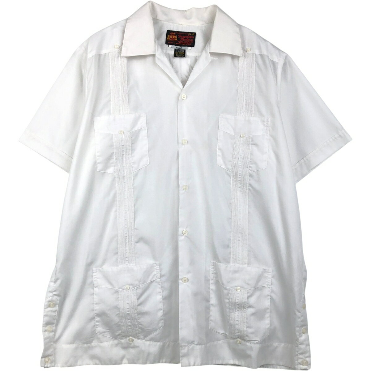 古着 GUAYABERAS YUCATECAS 半袖 オープンカラー メキシカンシャツ キューバシャツ メンズXL相当 ボックスシャツ /eaa655827  