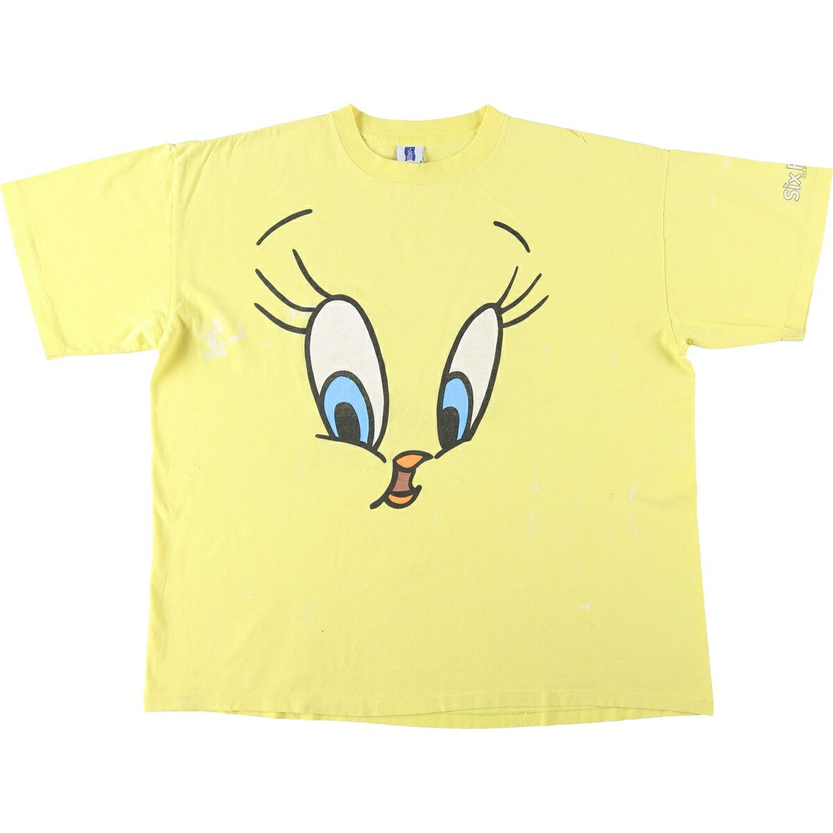 古着 90'S Six Flags LOONEY TUNES ルーニーテューンズ トゥイーティー キャラクタープリントTシャツ USA製 メンズXXL相当 ヴィンテージ /eaa656063  