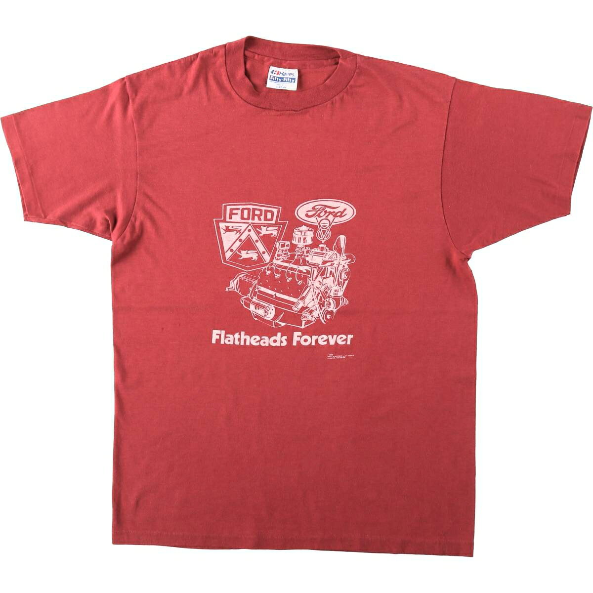 古着 80'S ヘインズ Hanes Fifty-Fifty 青タグ FORD フォード アドバタイジングTシャツ USA製 メンズL相当 ヴィンテージ /eaa656642  