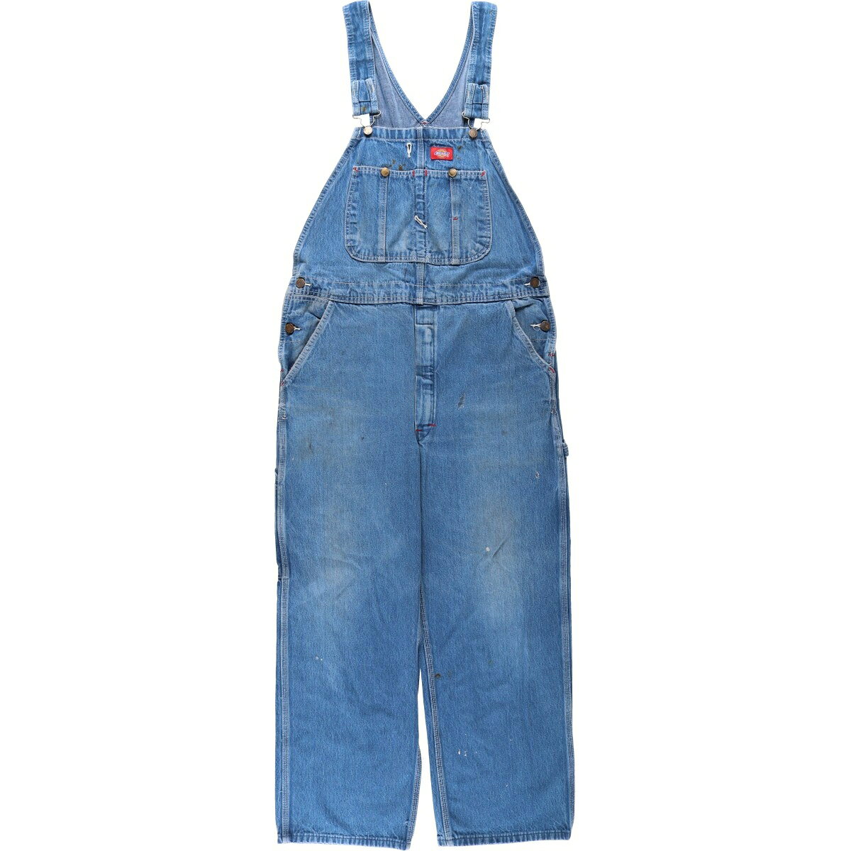 古着 ディッキーズ Dickies デニムオーバーオール メンズw37相当 /eaa656767 【中古】 【260723】