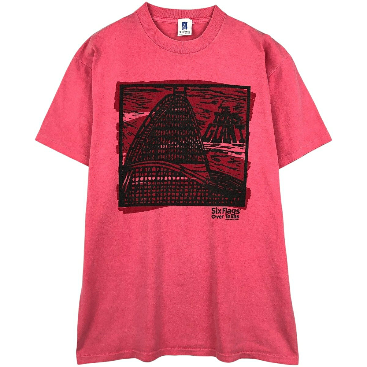 古着 90'S SIX FLAGS プリントTシャツ メンズL相当 ヴィンテージ /eaa657714  