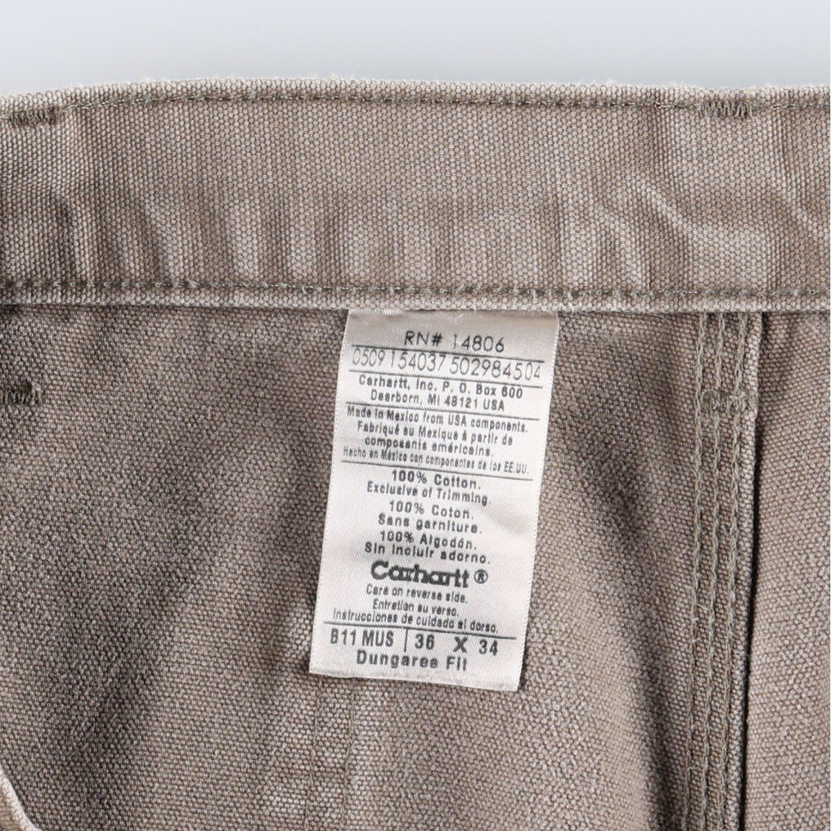 古着屋JAMの古着 カーハート Carhartt Dungaree Fit ダックペインターパンツ メンズw36相当 /eaa663235 【中古】 【260808】｜アングル3