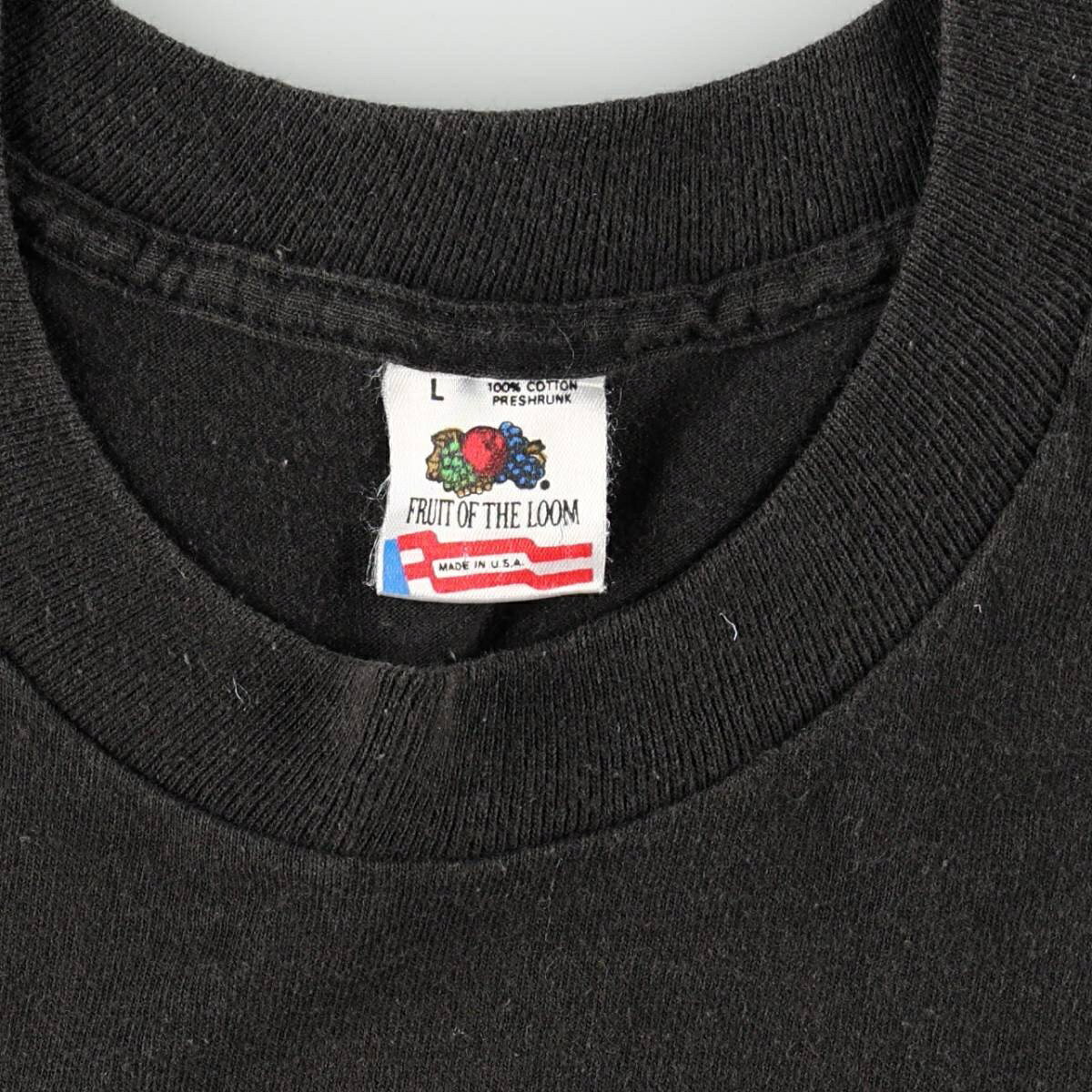 古着 フルーツオブザルーム FRUIT OF THE LOOM プリントTシャツ USA製 メンズL相当 /eaa667260 【中古】 【260903】 ブラック系 春夏秋 — vista 3