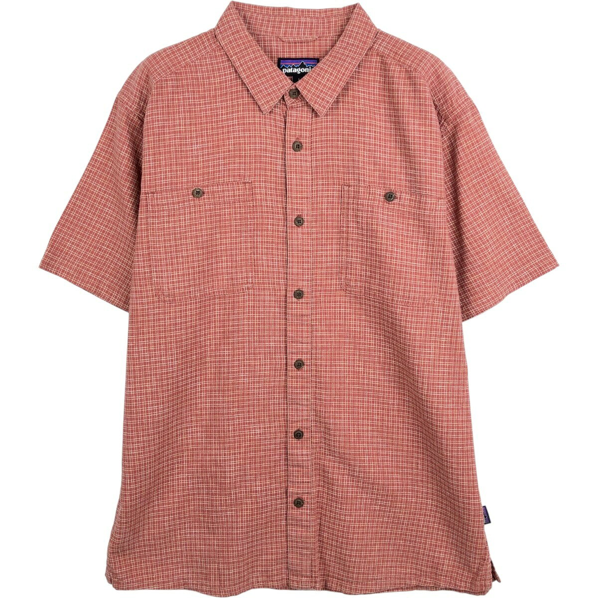 古着 パタゴニア Patagonia バックステップシャツ 53139SP20 チェック柄 半袖 コットン×ヘンプシャツ ボックスシャツ メンズL相当 /eaa670043 【中古】 【260817】