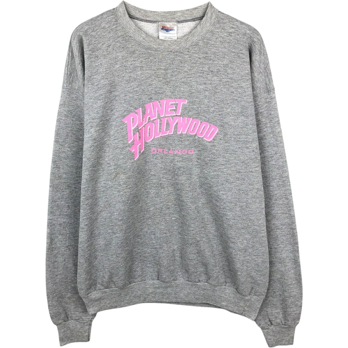 古着 ヘインズ Hanes PLANET HOLLYWOOD プラネットハリウッド アドバタイジング スウェットシャツ トレーナー メンズL相当 /eaa671858 【中古】 【260823】