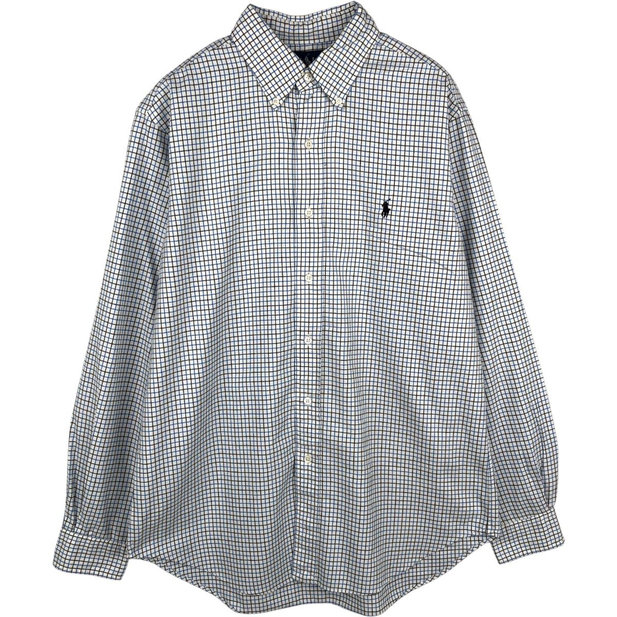 古着 ラルフローレン Ralph Lauren CLASSIC FIT 長袖 ボタンダウンチェックシャツ メンズM相当 /eaa678038 【中古】 【261011】