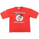 古着 90 039 S LUCKY WIND Nervous RECORDS 袖プリント アドバタイジングTシャツ イタリア製 メンズXL ヴィンテージ /eva001251 【中古】【N2307】 【SV】【230522】 【SS2309】