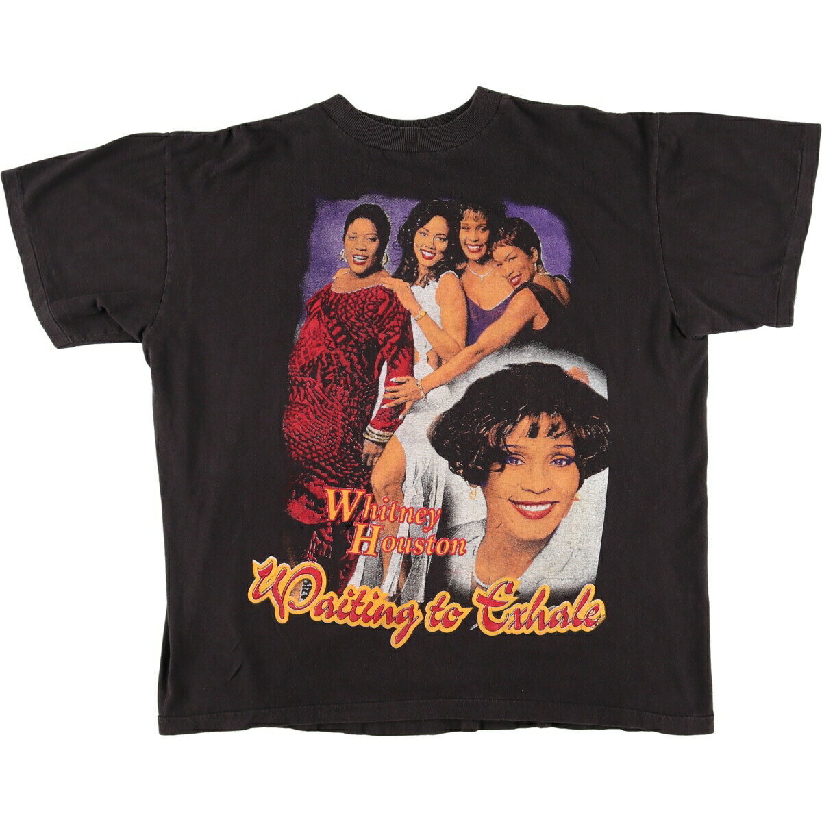 古着 90'S WAITING TO EXHALE ため息つかせて WHITNEY HOUSTON ホイットニーヒューストン 映画 ムービーTシャツ メンズL ヴィンテージ /eva001357 【中古】【N2307】【SV】【230704】