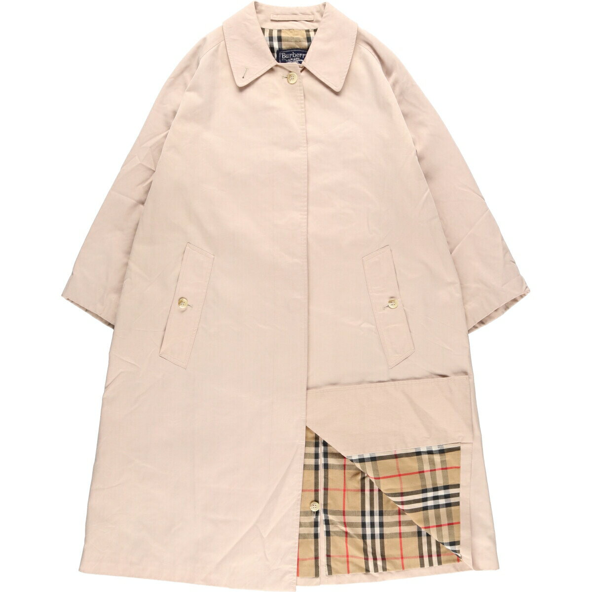 古着 80'S バーバリー Burberry's 一枚袖 ステンカラーコート バルマカーンコート 英国製 レディースL ヴィンテージ /eva001373 【中古】 【231229】【エルル】