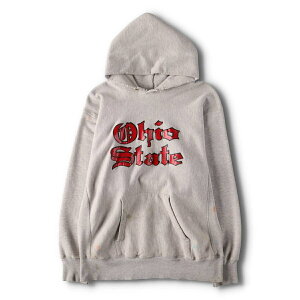 古着 80'S チャンピオン Champion REVERSE WEAVE リバースウィーブ トリコタグ OHIO STATE オハイオ州立大学 オールドイングリッシュ スウェットプルオーバーパーカー USA製 メンズXL相当 ヴィンテージ /eva003501 【中古】 【250605】 【N2507】