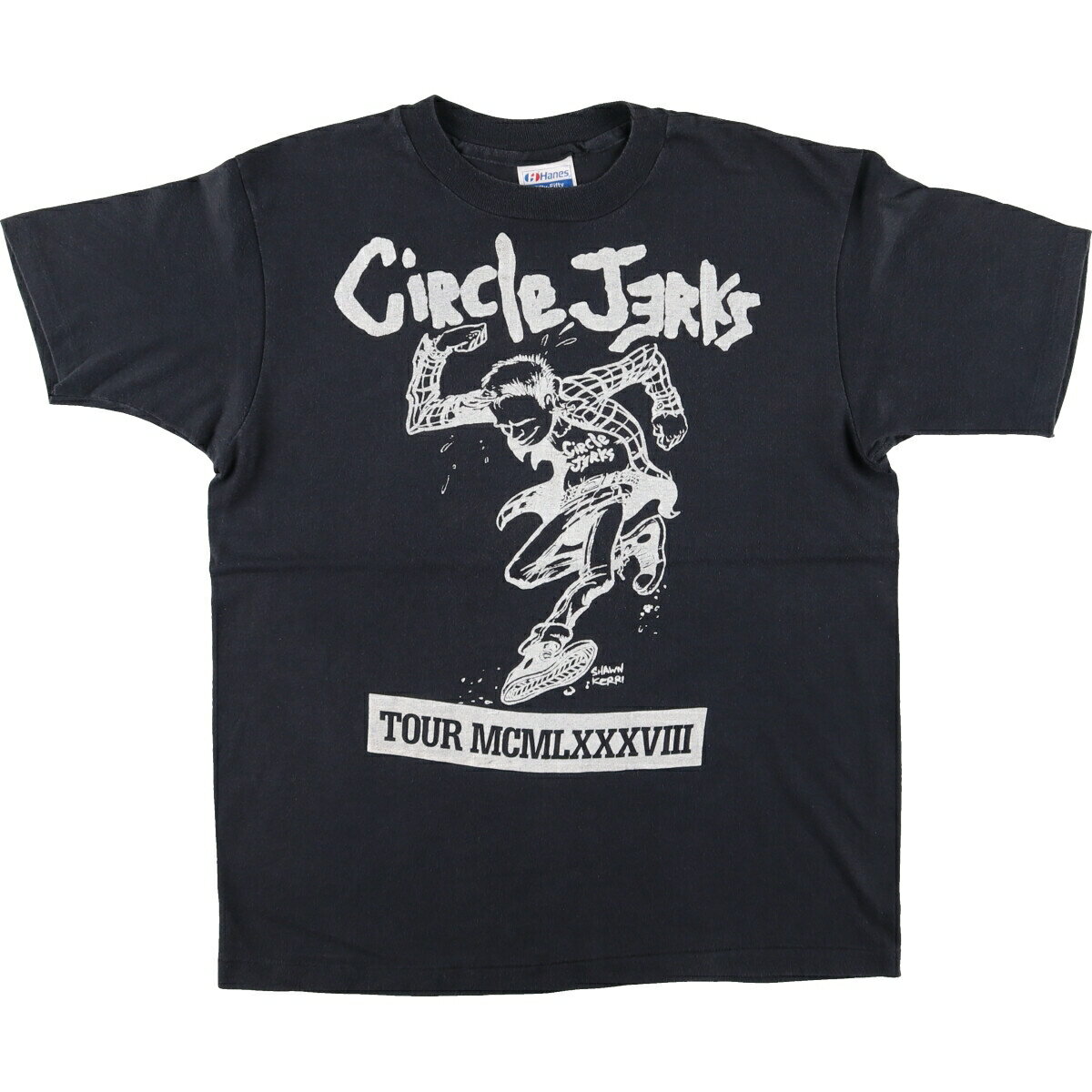 古着 90'S ヘインズ Hanes CIRCLE JERKS サークルジャークス TOUR NCNL XXXVIII ツアー バンドTシャツ バンT USA製 メンズM ヴィンテージ /evb001843 【中古】【V2305】 【230513】 【SS2309】