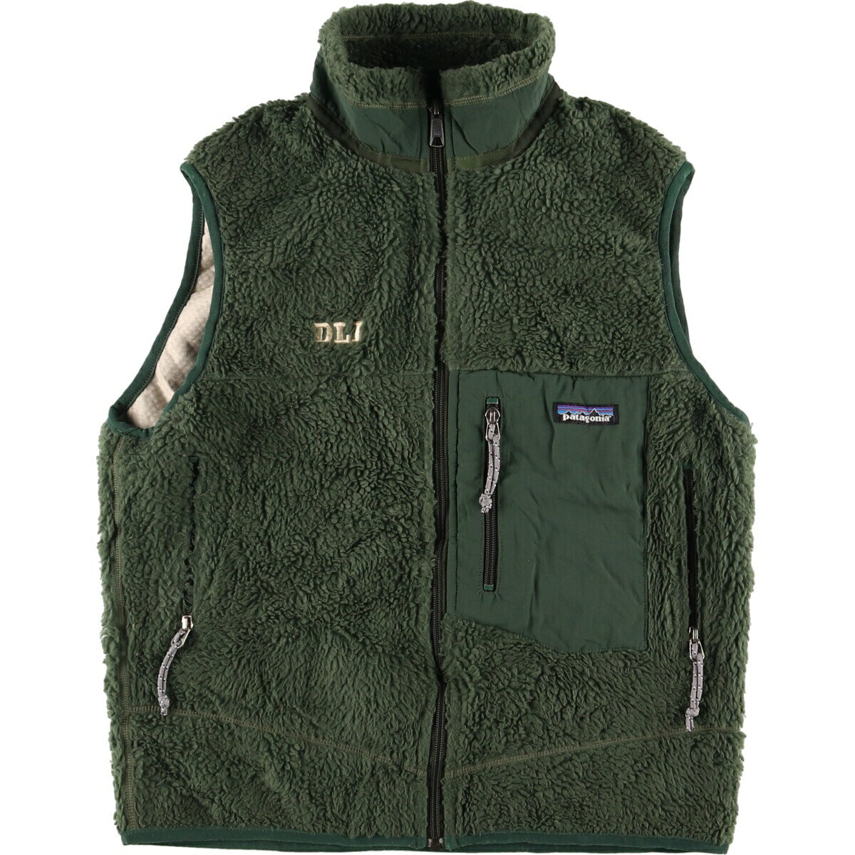90s USA製 patagoniaパタゴニア レトロX フリースベスト グレー S 