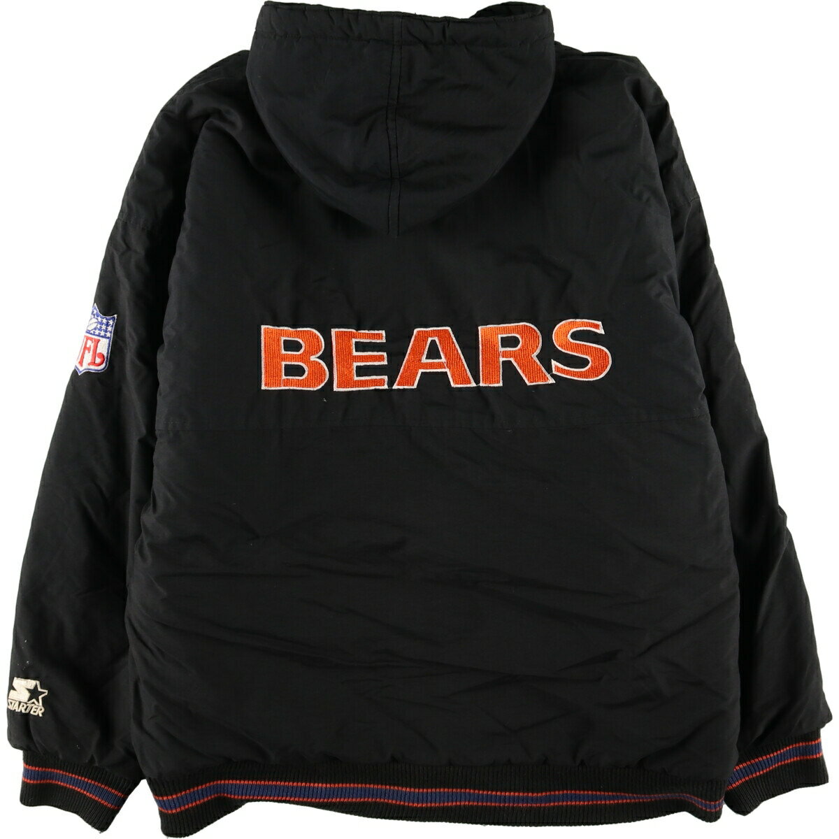 古着 90'S スターター Starter NFL CHICAGO BEARS シカゴベアーズ 中綿パーカー パファージャケット メンズL ヴィンテージ /evb003706 【中古】 【240112】 【SS2509_30】
