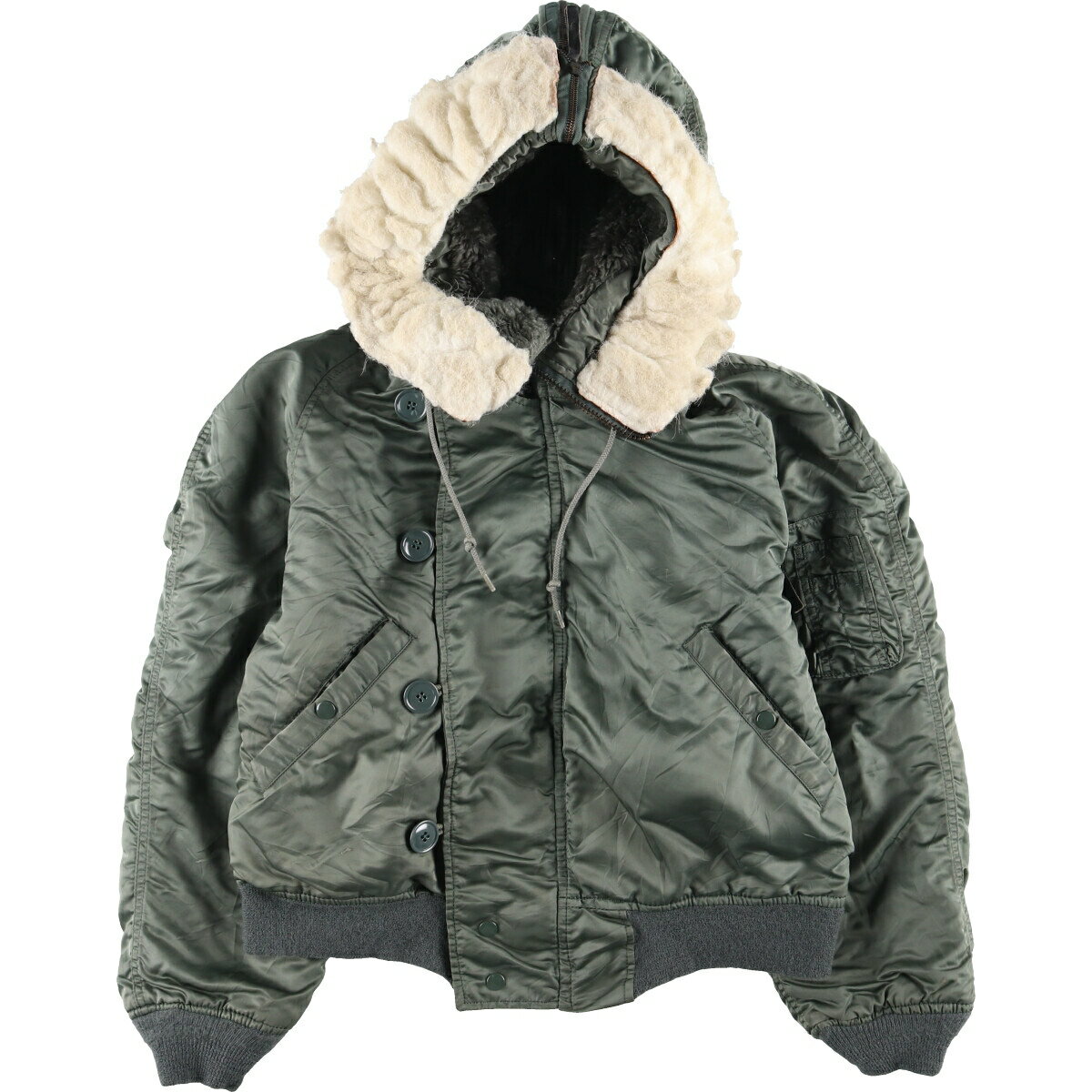 アクリルファーのモデルです!【アメリカの軍服】空軍N-2B防寒 アクリルファーのモデルです!【アメリカの軍服】空軍N-2B防寒