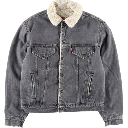 古着 80'S リーバイス Levi's 70608-0259 ブラックデニムボアジャケット USA製 メンズM ヴィンテージ /evb004163 【中古】 【240124】