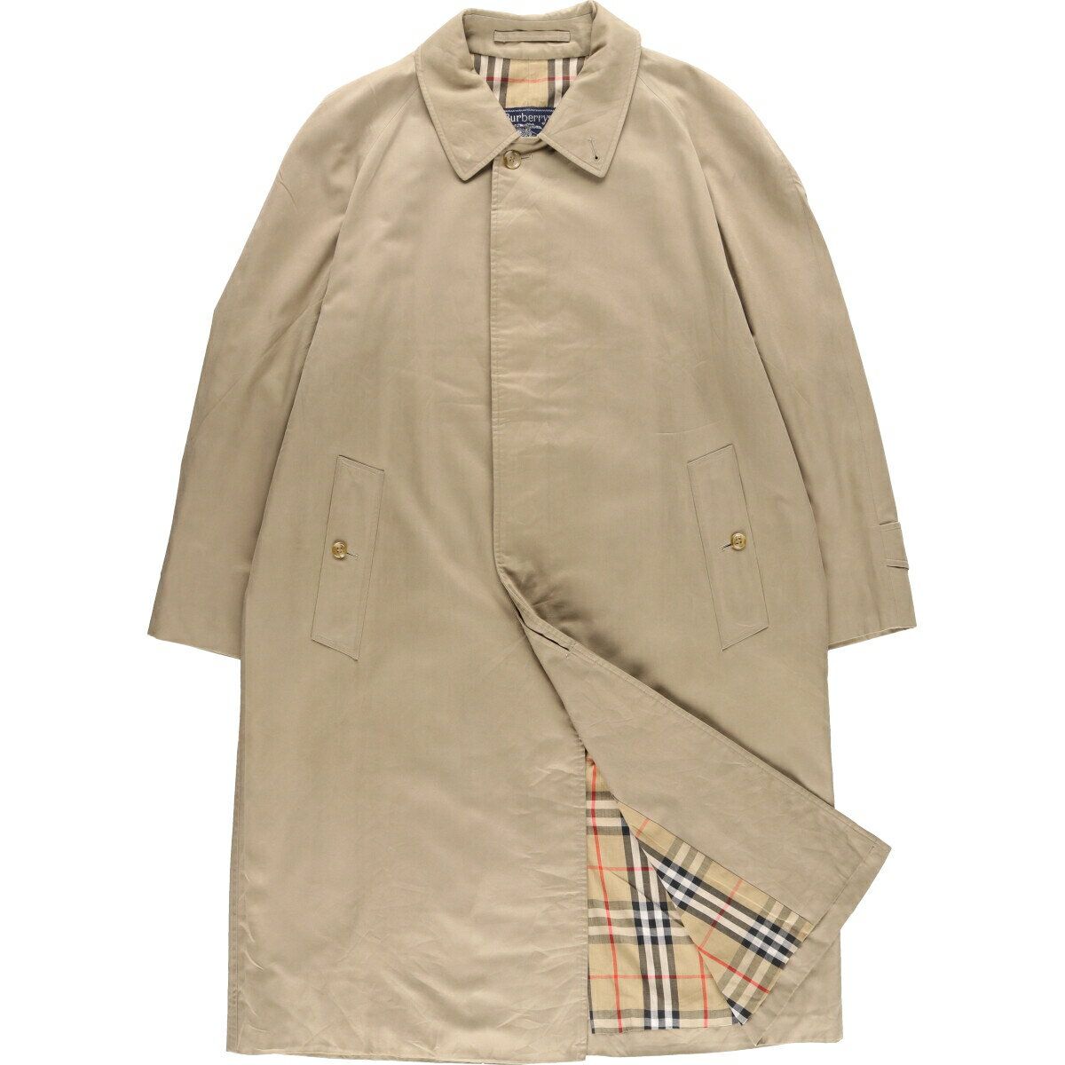 古着 80'S バーバリー Burberry's ステンカラーコート バルマカーンコート 英国製 メンズXL ヴィンテージ /evb004448 【中古】 【240227】