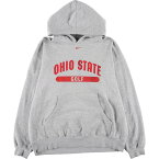 古着 90'S ナイキ NIKE TEAM OHIO STATE オハイオ州立大学 首ロゴ カレッジ スウェットプルオーバーパーカー メンズXL ヴィンテージ /evb004845 【中古】 【240325】