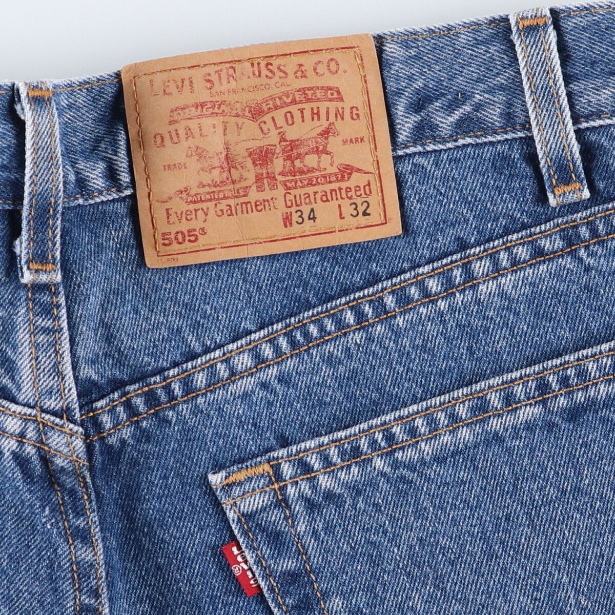 古着 00'S リーバイス Levi's 505 REGULAR FIT STRAIGHT LEG テーパードデニムパンツ USA製 メンズw34相当 /evb005625 【中古】 【241116】